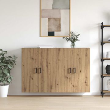 vidaXL Prie sienos montuojama spinta 2 pcs Amatininkų ąžuolas