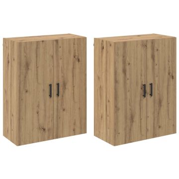 vidaXL Prie sienos montuojama spinta 2 pcs Amatininkų ąžuolas