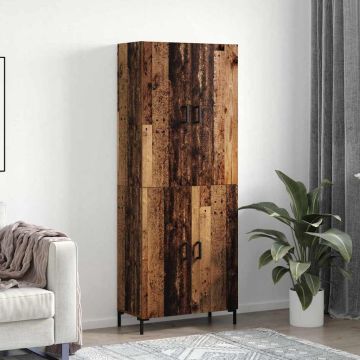 vidaXL Aukštas spintelė Sena mediena 69,5 x 34 x 180 cm
