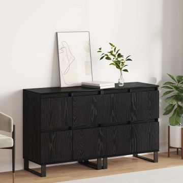 vidaXL Kabalas 2 pcs Juodas ąžuolas 60 x 35 x 70 cm