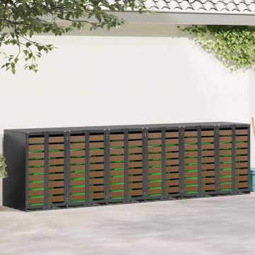 vidaXL Rato konteinerių laikymas 3 konteineriams 340 x 77.5 x 115.5 cm