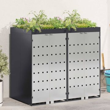 vidaXL Rato konteinerių laikymas 3 konteineriams 340 x 77.5 x 115.5 cm