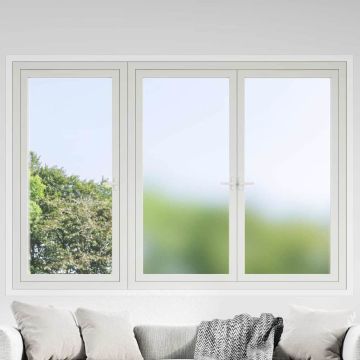 vidaXL Elektrostatinė langų plėvelė Frosted Pilka 45 x 2000 cm PVC