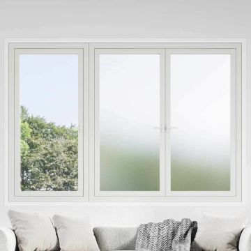 vidaXL Savaime prisiklijuojanti langų plėvelė Frosted Balta PVC