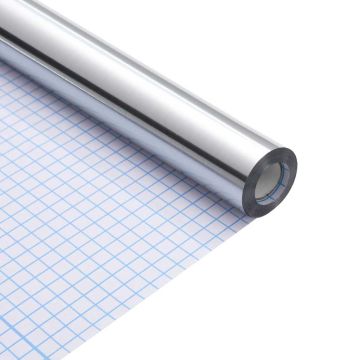 vidaXL Baldų lipdukas Sidabro 90 x 500 cm Plastmasė