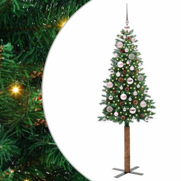 vidaXL Lieknas Kalėdų eglutė Žalia 150 cm PVC ir kietasis pušų medis