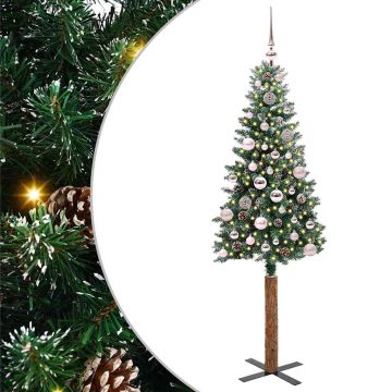 vidaXL Lieknas Kalėdų eglutė Žalia 150 cm PVC ir kietasis pušų medis