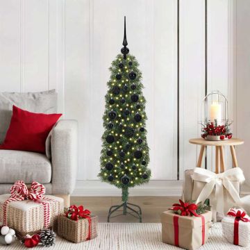 vidaXL Dirbtinė Kalėdų eglutė Žalia 120 cm PVC, plienas ir plastikas