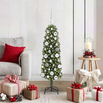 vidaXL Dirbtinė Kalėdų eglutė Žalia 120 cm PVC, plienas ir plastikas