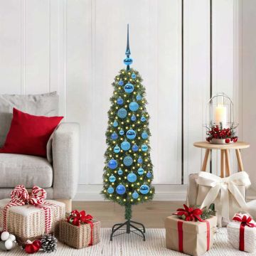vidaXL Dirbtinė Kalėdų eglutė Žalia 120 cm PVC, plienas ir plastikas