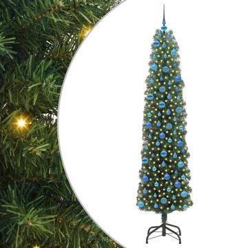 vidaXL Dirbtinė Kalėdų eglutė Žalia 240 cm PVC, plienas ir plastikas