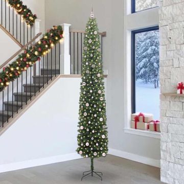 vidaXL Dirbtinė Kalėdų eglutė Žalia 300 cm PVC, plienas ir plastikas