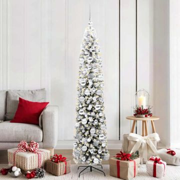 vidaXL Dirbtinė Kalėdų eglutė Žalia 180 cm PVC, plienas ir plastikas