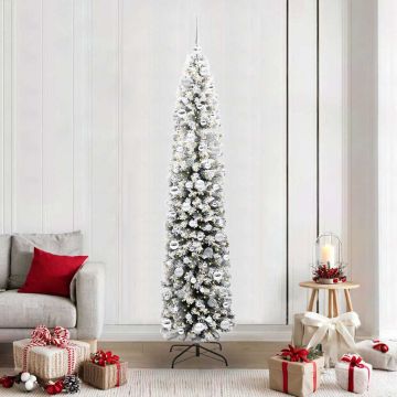 vidaXL Dirbtinė Kalėdų eglutė Žalia 210 cm PVC, plienas ir plastikas