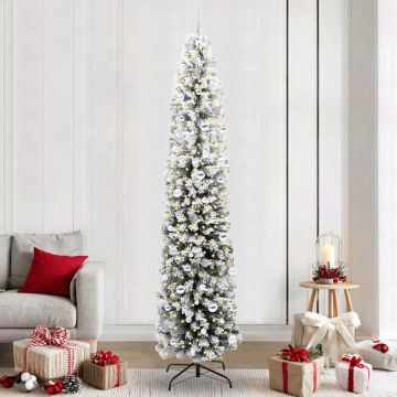 vidaXL Dirbtinė Kalėdų eglutė Žalia 240 cm PVC, plienas ir plastikas