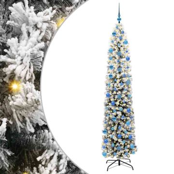 vidaXL Dirbtinė Kalėdų eglutė Žalia 240 cm PVC, plienas ir plastikas