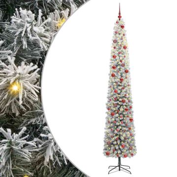 vidaXL Dirbtinė Kalėdų eglutė Žalia 270 cm PVC, plienas ir plastikas