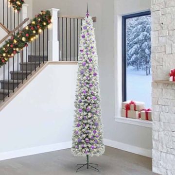 vidaXL Dirbtinė Kalėdų eglutė Žalia 270 cm PVC, plienas ir plastikas