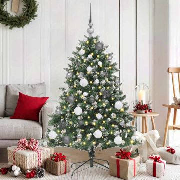 vidaXL Dirbtinė Kalėdų eglutė Žalia 120 cm PVC, plastikas ir plienas
