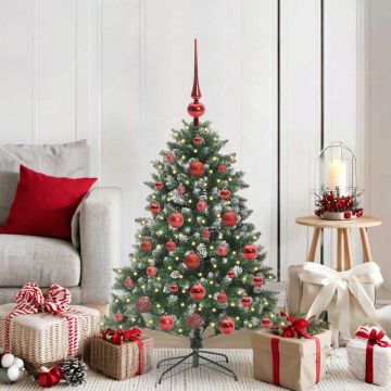 vidaXL Dirbtinė Kalėdų eglutė Žalia 120 cm PVC, plastikas ir plienas