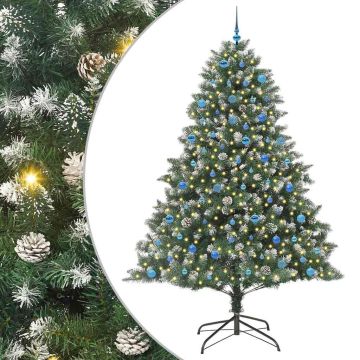 vidaXL Dirbtinė Kalėdų eglutė Žalia 240 cm PVC, plastikas ir plienas