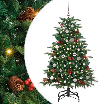 vidaXL Dirbtinė Kalėdų eglutė Žalia 150 cm PVC ir Metalas ir Plastikas