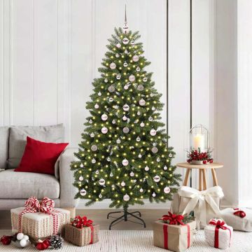 vidaXL Dirbtinė Kalėdų eglutė su 300 LED Žalia 180 cm PVC ir metalas