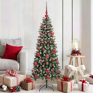 vidaXL Dirbtinė Kalėdų eglutė Žalia 150 cm PVC, plastikas ir plienas