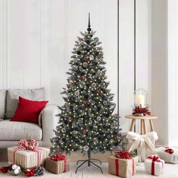 vidaXL Dirbtinė Kalėdų eglutė Žalia 180 cm PVC, plastikas ir plienas