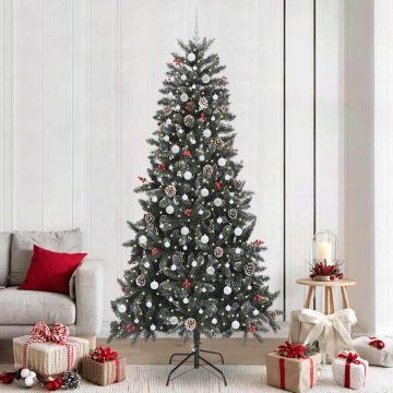 vidaXL Dirbtinė Kalėdų eglutė Žalia 240 cm PVC, plastikas ir plienas