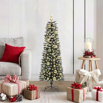 vidaXL Dirbtinė Kalėdų eglutė Žalia 120 cm PVC, plastikas ir plienas