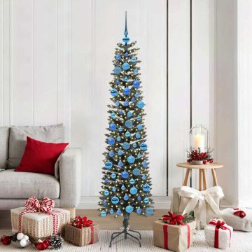 vidaXL Dirbtinė Kalėdų eglutė Žalia 180 cm PVC, plastikas ir plienas