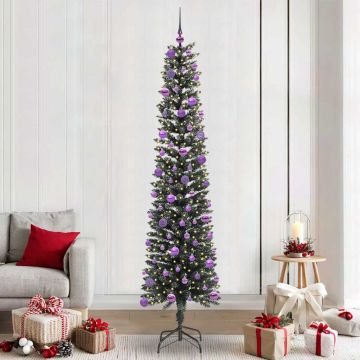 vidaXL Dirbtinė Kalėdų eglutė Žalia 240 cm PVC, plastikas ir plienas