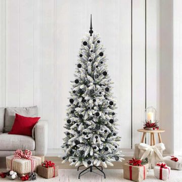 vidaXL Dirbtinė Kalėdų eglutė su 300 LED s stovu Balta 210 cm