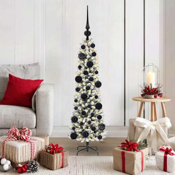 vidaXL Dirbtinė Kalėdų eglutė Balta 120 cm PVC ir Metalas ir Plastikas