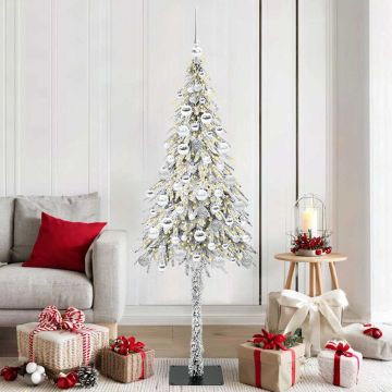 vidaXL Kalėdų eglutė su 300 LED s stovu Balta 180 cm PE ir Plienas