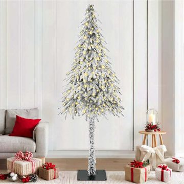 vidaXL Kalėdų eglutė su 300 LED s stovu Balta 210 cm PE ir Plienas