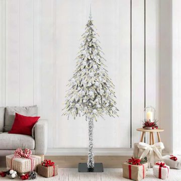 vidaXL Kalėdų eglutė su 300 LED s stovu Balta 210 cm PE ir Plienas