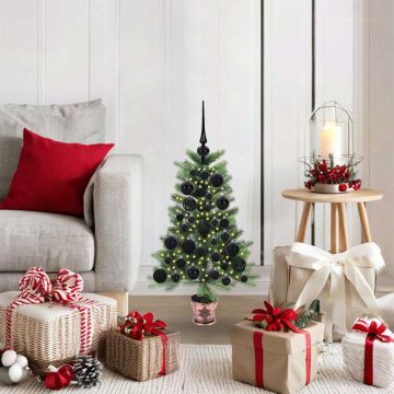vidaXL Kalėdų eglutė su 150 LED s stovu Žalia 65 cm PE