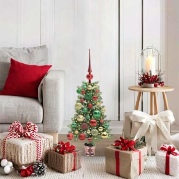 vidaXL Kalėdų eglutė su 150 LED s stovu Žalia 65 cm PE