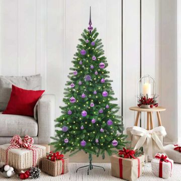 vidaXL Kalėdų eglutė su 150 LED s stovu Žalia 150 cm PE