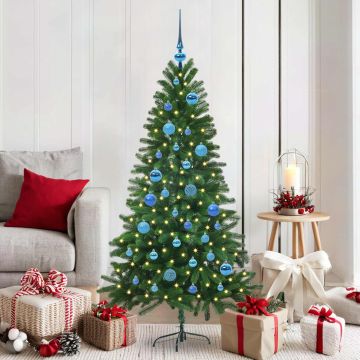 vidaXL Kalėdų eglutė su 150 LED s stovu Žalia 150 cm PE