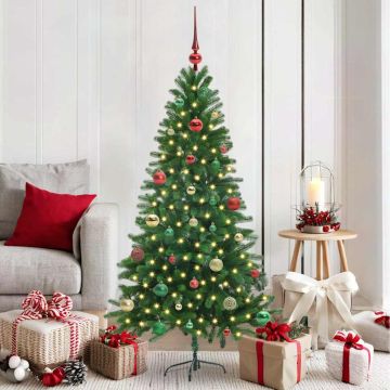 vidaXL Kalėdų eglutė su 150 LED s stovu Žalia 150 cm PE