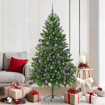 vidaXL Kalėdų eglutė su 300 LED s stovu Žalia 180 cm PE