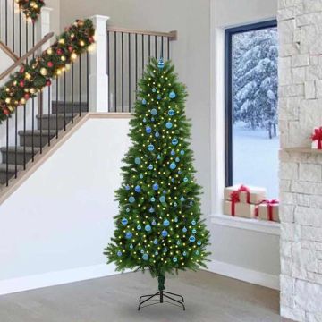 vidaXL Kalėdų eglutė su 300 LED s stovu Žalia 240 cm PE