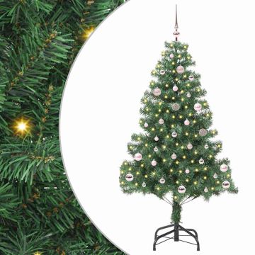 vidaXL Kalėdų eglutė su 150 LED s stovu Žalia 150 cm PVC