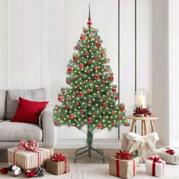 vidaXL Kalėdų eglutė su 300 LED s stovu Žalia 180 cm PVC