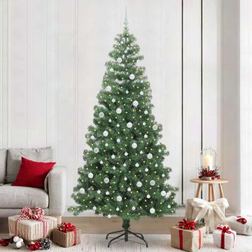 vidaXL Kalėdų eglutė su 300 LED s stovu Žalia 240 cm PVC