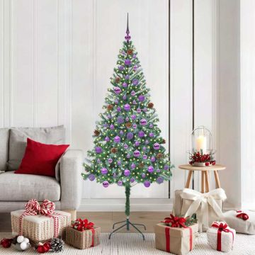 vidaXL Dirbtinė Kalėdų eglutė su 300 LED Žalia 180 cm PVC ir plienas