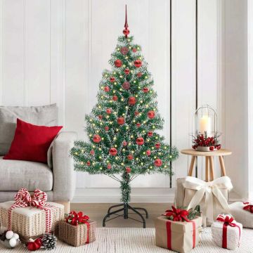 vidaXL Dirbtinė Kalėdų Eglė Su Sniegu ir LED Šviesa su 150 LED 150 cm